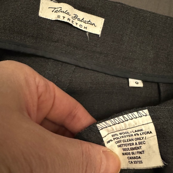 Talula Babaton wool dress pants, gray, size 0 - Picture 3 of 3